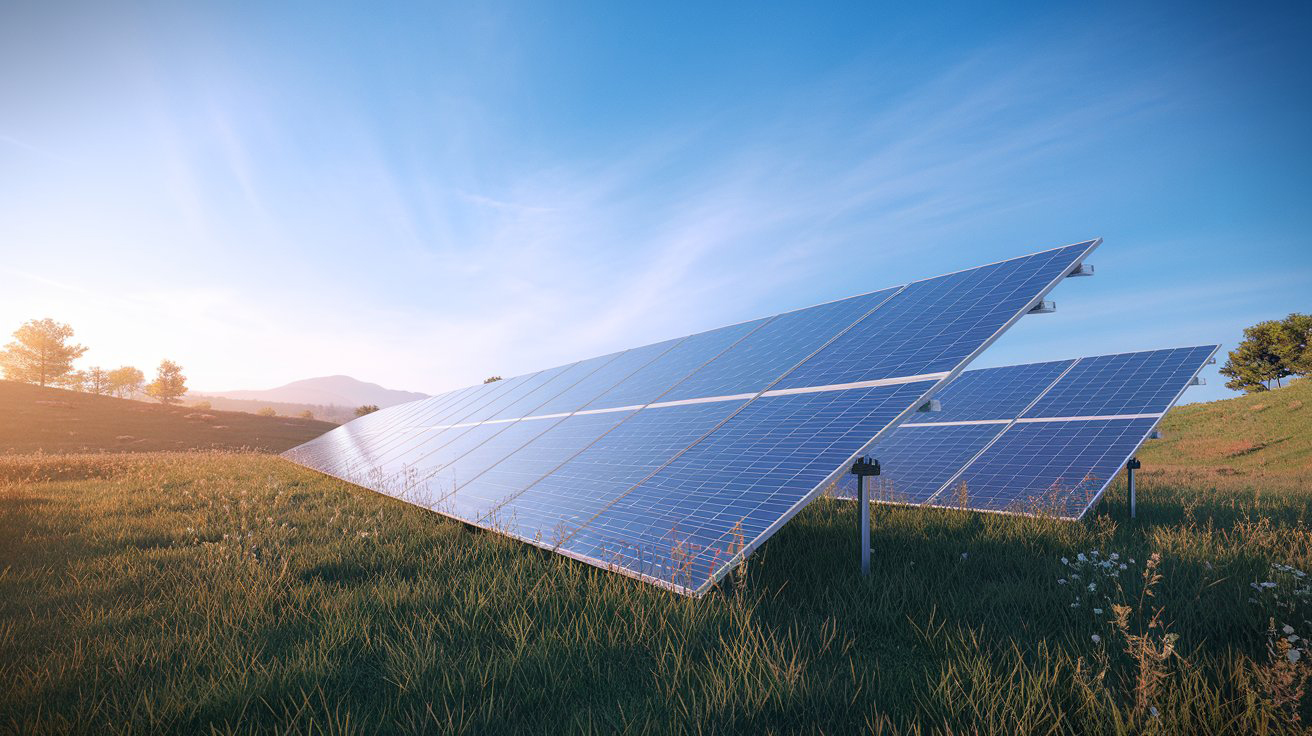 placas solares en el campo